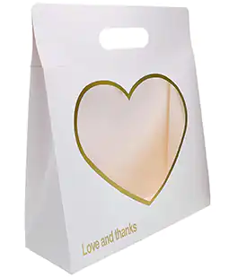 Сумка для цветов Love белая