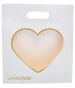 Сумка для цветов Love белая