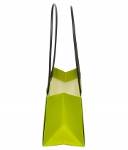 Сумка для цветов бумажная Прямоугольная ручки пластик оливка
